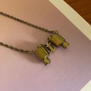 Vintage Style Telescope Gold Necklace